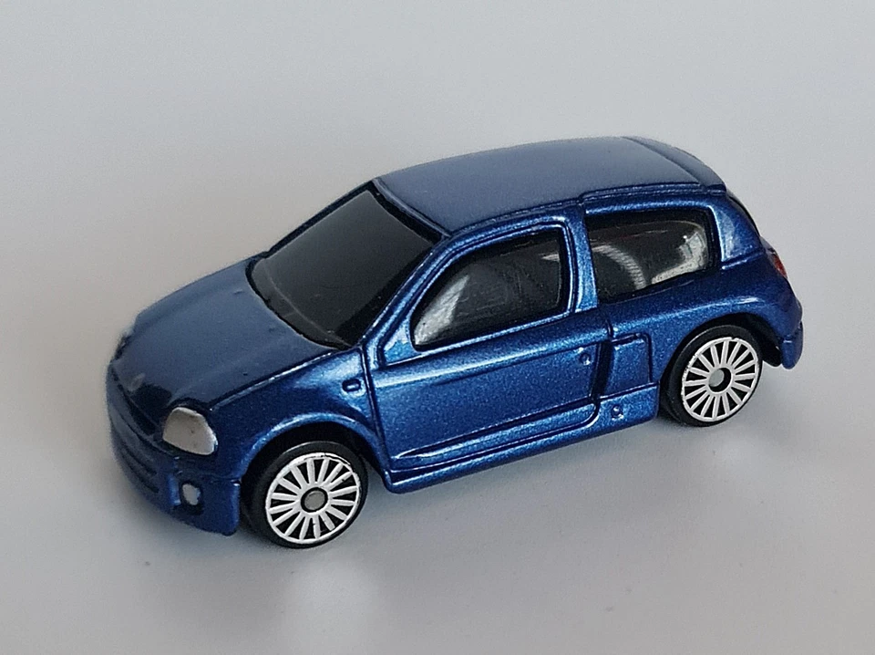 Autêntico Maisto Renault Clio V6 Sport modelo fundido azul brinquedo de carro de corrida 1:64 - Imagem 1 de 4
