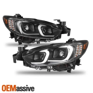 For 2014-2017 Mazda 6 Mazda6 LED DRL Light Tube Projector Headlights Left+Right - Picture 1 of 10