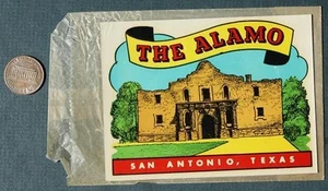 1960s Era San Antonio Texas Shrine The Alamo souvenir unused window decal COOL - - Picture 1 of 1