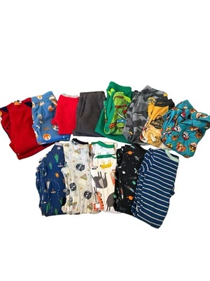 12 Pijamas Niños Talla 4/4t - 19 Piezas en Total Juegos para Dormir Pies con Cremallera Footie Foto 1 de 4