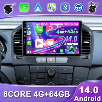 DAB+ Android 14 Für Opel Insignia 2008-2014 Autoradio Navi Car Play GPS SWC 64GB - Bild 1 von 4