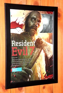 Resident Evil 7 Biohazard Capcom PS4 Rare Small Promo Poster / Ad Page Framed. - Picture 1 of 7
