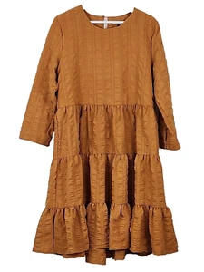 TSID Clothing Womens Long Sleeve Dress Brown Size 14 - Picture 1 of 10