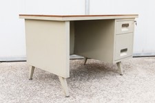 scrivania ufficio metallo schedario vintage modernariato anni 60 Manerba design