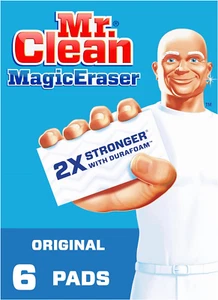 Magic Eraser Original Cleaning Pads with Durafoam, White, 6 Count - Picture 1 of 12