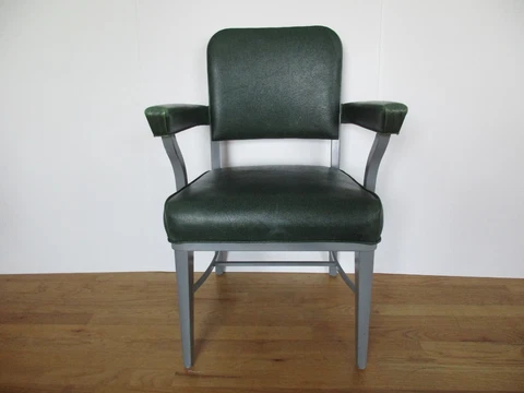 STEELCASE METAL OFFICE FURN. CO.  ARMCHAIR  Classic Green 1950's VINTAGE CHAIR Cover