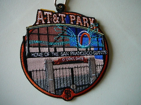 SAN FRANCISCO SF GIANTS EMBROIDERED "AT&T HOME OF THE SF GIANTS" PATCH KEYCHAIN Cover
