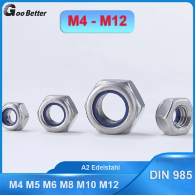 Sicherungsmutter Linksgewinde DIN985 Edelstahl A2 Stopmutter M4 M5 M6 M8 M10 M12 - Bild 1 von 4