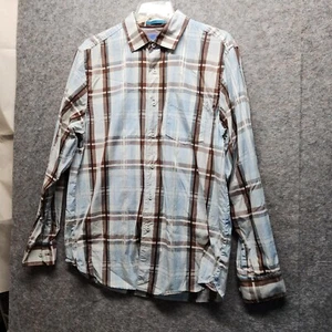 Tommy Bahama Men's Multicolor Plaid Long Sleeve Cotton Button Up Shirt Size L - Picture 1 of 9