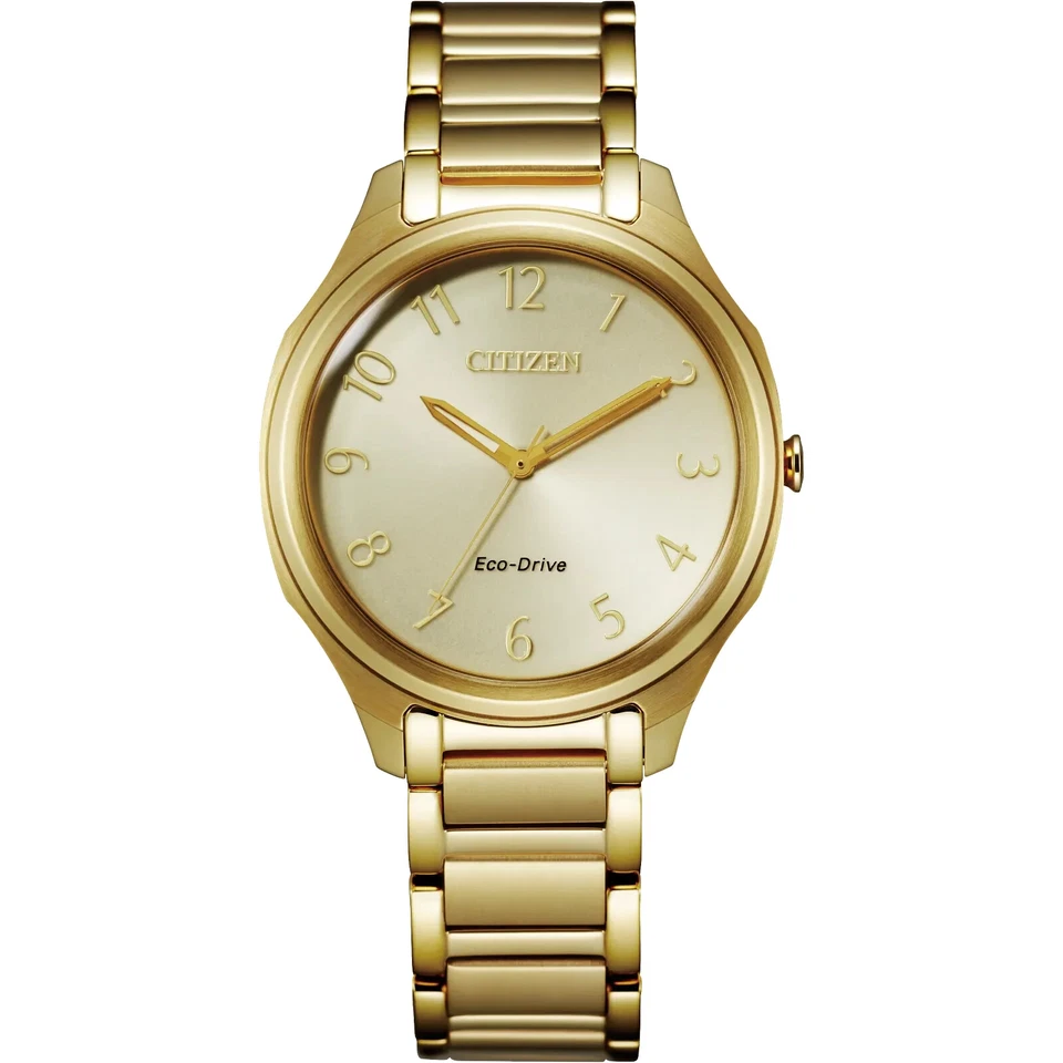 Citizen Weekender Eco-Drive Women's Gold Stainless Steel Watch 35MM EM0752-54P