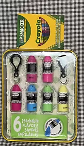 ¡Bálsamos labiales Crayola Lip Smacker 6 sabores apilables! En lata de coleccionistas - Imagen 1 de 9