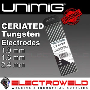 10x Unimig WC20 2% Ceriated Tungsten Electrodes 1mm 1.6mm 2.4mm Tig Welding Grey