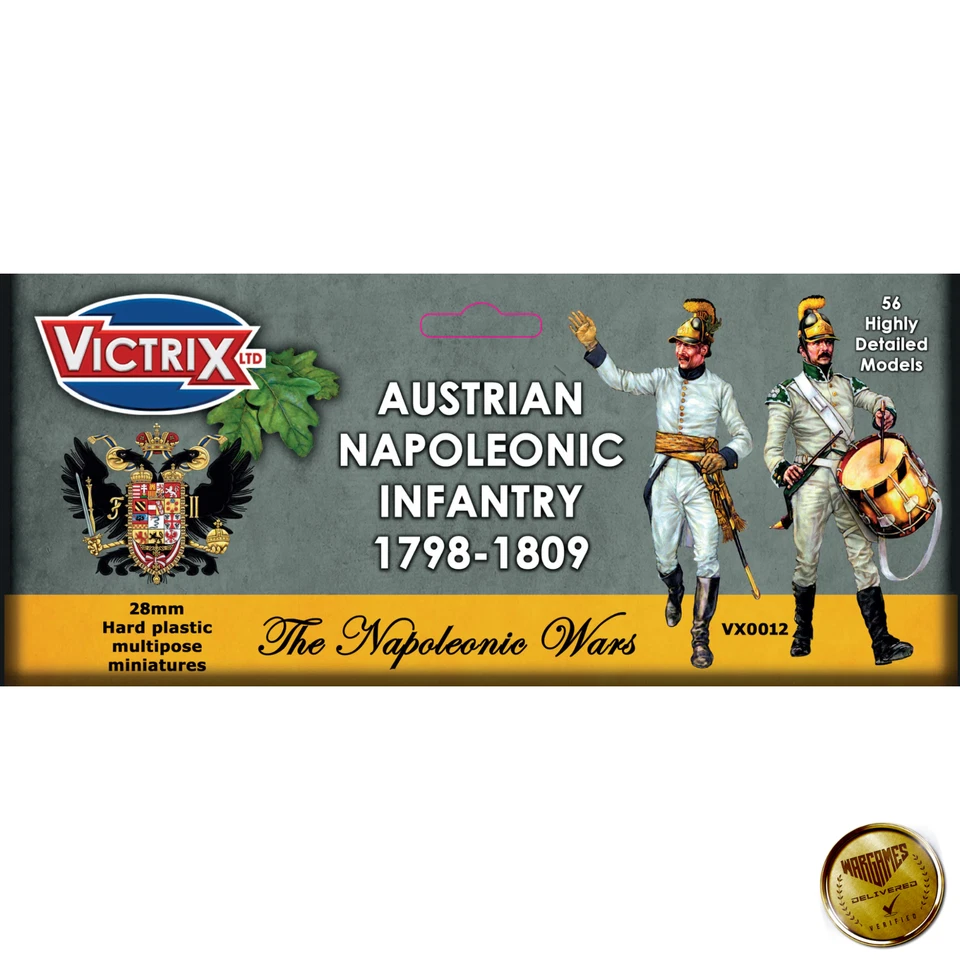 28mm Austrian Napoleonic Infantry 56 Figures Victrix 1798-1809 Vxl12