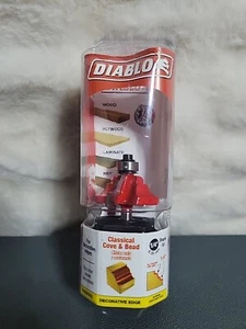 NEW! Diablo Classical Cove & Bead Bit 1/4" Shank DR38352 1-1/2" FAST FREE SHIP - Picture 1 of 2