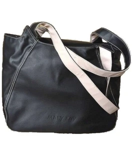 NEW Medium to Large Purse Tote Shoulder Bag Black w/ Pink Under Straps - Picture 1 of 6