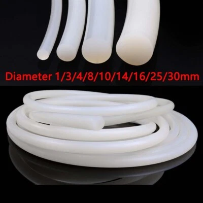 Waterproof Silicone String Round Cord 1mm - 30mm Diameter Solid Food Gasket - Image 1 of 4