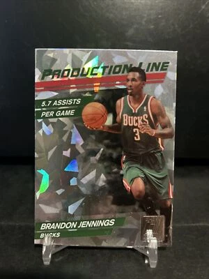 Linha de produção Donruss 2010-11 gelo rachado Brandon Jennings #57 - Imagem 1 de 2