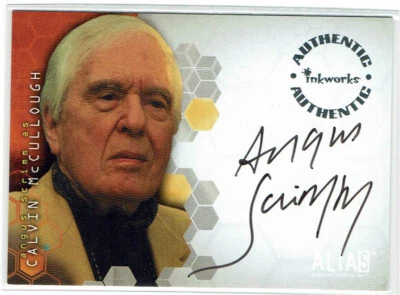 Alias Season 4 Autograph Auto Card A40 Angus Scrimm as Calvin McCullough - Image 1 of 2
