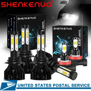 9006+9005+H11 LED Headlight Fog Light Bulbs For Toyota Corolla 09-13 RAV4 06-12 - Picture 1 of 12