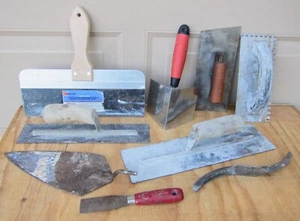9 CONCRETE/MASONRY/DRYWALL HAND TOOLS. LOT .USED - Picture 1 of 12