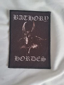 PARCHE COSIDO OFICIAL BATHORY 'HORDAS' 3" X 4" - NUEVO - METAL NEGRO - Imagen 1 de 2