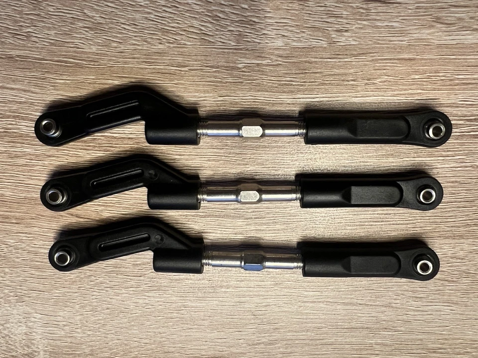 Desconocido escala 1/5 (¿RedCat?) Eslabones de control/dirección con extremos - Nuevos, juego de (3) Foto 1 de 1