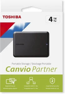 Toshiba Canvio Basics HDTB540EK3CA - Hard Disk Esterno 4TB 2,5'' - Nero - Photo 1/5