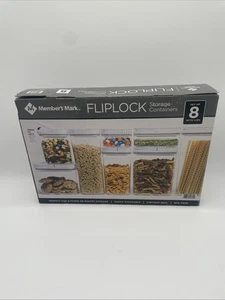 Member's Mark Fliplock Storage Containers Set Of 8 With AIRTIGHT LIDS, BPA Free - Picture 1 of 2