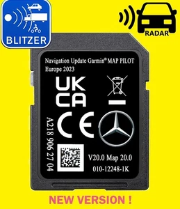 MERCEDES GARMIN MAP PILOT V20 NTG5 STAR1 SD  Map Mapa Speedcam Radar A B CLA GLA - Picture 1 of 2