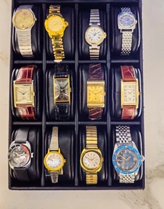 Raro Lotto 12 Orologi Vintage SWISS MADE Oro e acciaio perfettamente funzionanti - Picture 1 of 7
