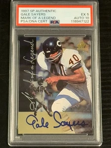 1997 SP Authentic Mark of Legend Autograph Gale Sayers PSA 5/Auto 10 - Picture 1 of 2