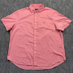 Polo Ralph Lauren Shirt Men's XL Chambray Oxford Button Down Pink Flesh Pony - Picture 1 of 11