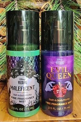 2 piezas ~ 2025 🏰VILLANOS DE DISNEY MALÉFICA Y REINA MALVADA ~ Cuerpo de baño ~ NIEBLA CORPORAL ~ 2,5 oz Foto 1 de 3