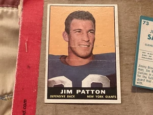 1961 Topps Jimmy Patton #92 - EX+ - Lite Corner Wear - No Creases - Print Line - Picture 1 of 2