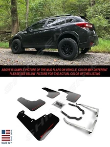 Algas de barro negras Rally Armor UR con logotipo rojo para Subaru Crosstrek 2018-2022 - Imagen 1 de 4