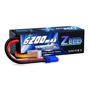 Zeee 4S Lipo Akku Batterie 6200mAh 14.8V 80C EC5 für RC Flugzeug Auto Tank Drone - Bild 1 von 8