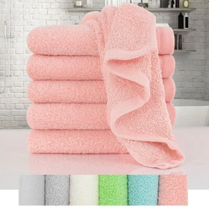 Luxury Hand Towels 100% Long-staple Cotton 6 Pcs Absorbent Drying Face Towels - Picture 1 of 8