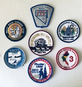 Lotto di 7 toppe vintage ricamate WBCCI anni 90 - Foto 1 di 9