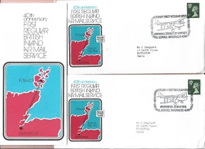 REGULAR INLAND AIRMAIL SERVICE 40th ANNIV - 2 COVERS + INFO' BOOKLET - Picture 1 of 2