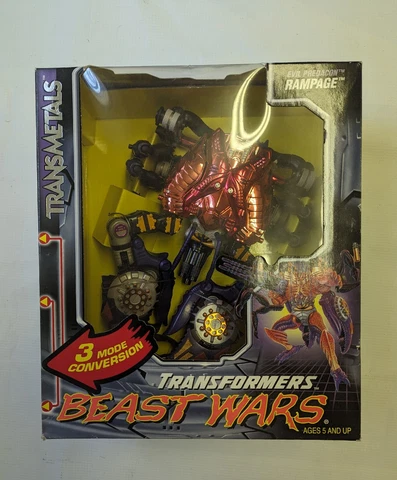 TRANSFORMERS BEAST WARS DELUXE TRANSMETALS RAMPAGE 1998 HASBRO SEALED Cover