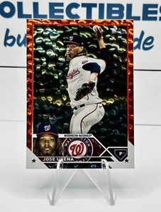 2023 Topps Update Jose Urena #US68 Orange Foilboard /299 Rangers Nationals - Picture 1 of 2