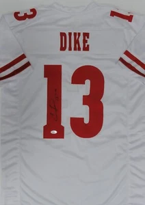 Camiseta deportiva blanca firmada de Wisconsin de Wisconsin automática - jsa - Imagen 1 de 3