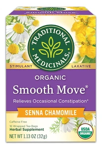 Traditional Medicinals Organic Smooth Move Chamomile Tea, 16 Tea Bags - Picture 1 of 12