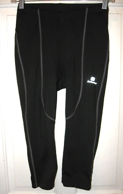 BELLWEATHER PADDED CYCLING TIGHTS SZ SMALL BLACK POLY BLEND LINED STYLE# 7792EUC - Image 1 of 4