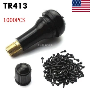 1000pcs TR 413 Snap-In Tire Valve Stems Short Rubber Universal For Most Cars - Picture 1 of 11