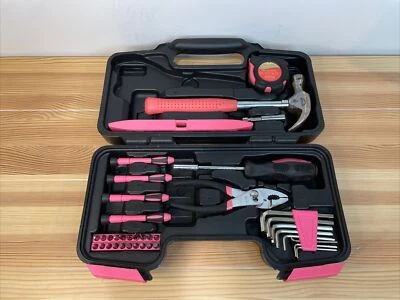 Apollo Precision Tools 39 Piece Tool Set - Pink - Hard Case Missing Scissors - Image 1 of 4
