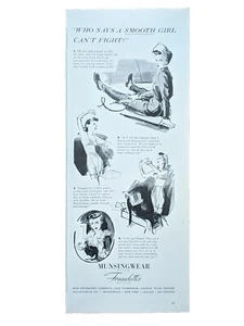 1943 Vintage Munsingwear Foundatte Who Says A Smooth Girl Can't Fight - Imagen 1 de 1