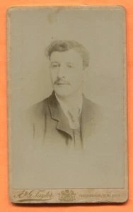 CDV Cardiff, England, Portrait of a Man, by Taylor, circa 1880s Backstamp - Picture 1 of 3