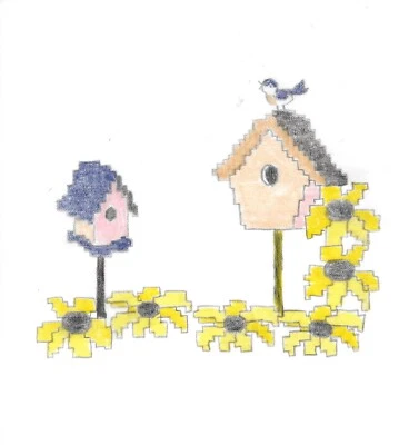 Table Runner to Cross Stitch kit – Birds - Image 1 of 4