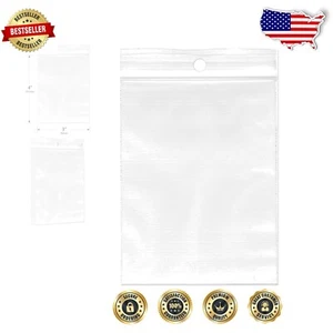 Bolsas con cremallera de plástico transparente de 2 mil - Paquete de 1000 para necesidades de artesanía y almacenamiento - Imagen 1 de 4